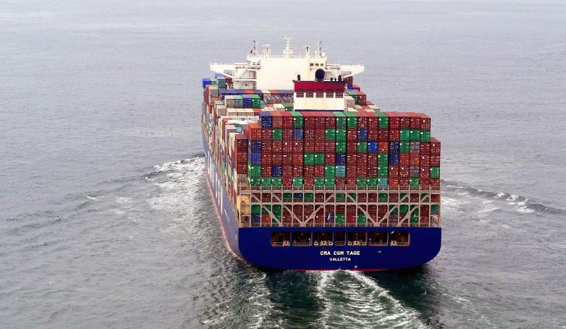 CMA CGM Tage, by Bernard Spragg. NZ from Christchurch, New Zealand