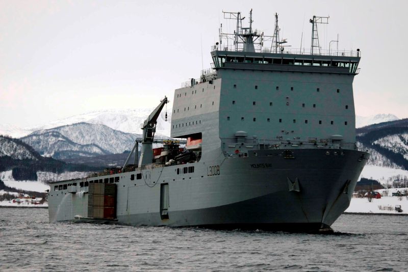 RFA Mounts Bay, by Michael Q. Retana, U.S. Marine Corps