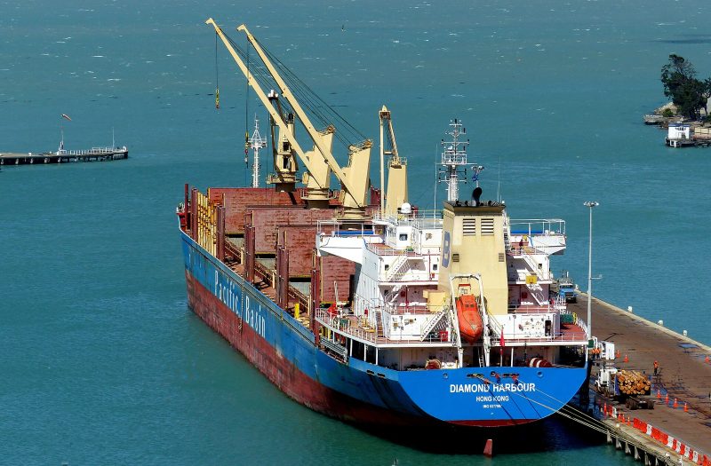 Diamond Harbour. Bulk carrier., by Bernard Spragg. NZ from Christchurch, New Zealand