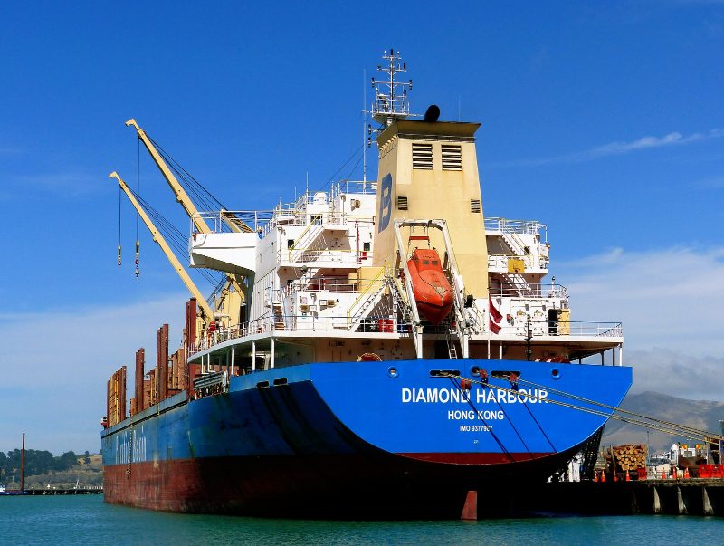 Diamond Harbour. Bulk carrier., by Bernard Spragg. NZ from Christchurch, New Zealand